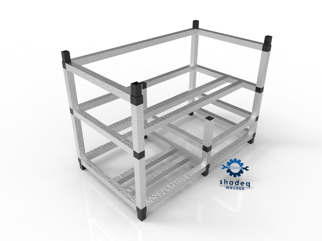 Sketchup of simple aluminium frame_ P019